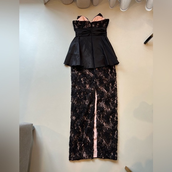 Badgley Mischka Lace Dress with Bow Detail - Picture 11 of 14